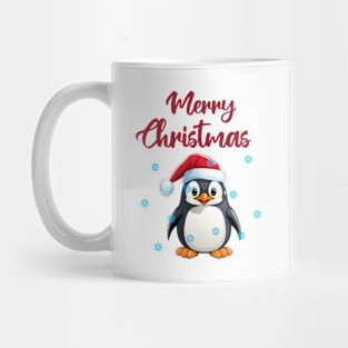 "Merry Christmas" With Cute Penguin Mug
